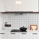 Ver imagem 4 de Kit 3 Rolos Papel Parede Adesivo Azulejo Metro Branco 15m