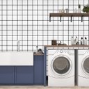 Ver imagem 3 de Kit 3 Rolos Papel Parede Adesivo Azulejo Metro Branco 15m