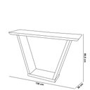 Ver imagem 3 de Aparador Sala Estar 136cm Tampo Mdf C/ Vidro Lótus Trufa/preto D04 - D’Rossi