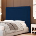 Ver imagem 2 de Cabeceira Cama Box Queen Size Alba 160cm com Frame Veludo Azul Marinho - Desk Design