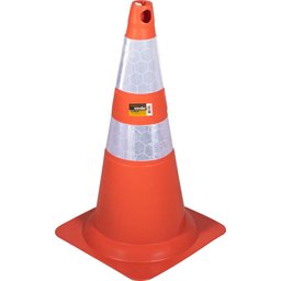 Cone 75Cm Laranja/Branco Refletivo Vonder - 1