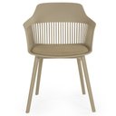 Ver imagem 7 de Conjunto Mesa de Jantar Redonda Quiara 100cm Branco com 4 Cadeiras Marcela - Nude Escuro