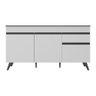 Balcão Cozinha Gabinete Pia 150Cm 3 Portas Branco/preto - 2
