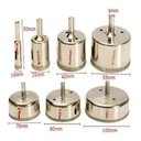 Ver imagem 3 de Kit 7 Brocas Diamantadas Serra Copo Vidro Mármore 10/25/40/55/70/80/100mm