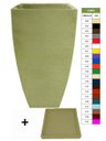 Ver mais imagens de Kit Vaso Planta + Prato 90x45 Moderno Trapézio Polietileno BGPLASTICOS AREIA 001