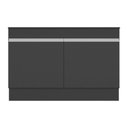 Ver imagem 5 de Balcão Cozinha Gabinete Pia 120cm 2 Portas com Rodapé Veneza Multimóveis Mp2239 Preto/branco