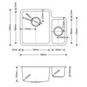 Ver imagem 2 de Kit Cuba Dupla F201 + Válvulas com Cesto Aço Inox