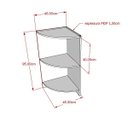 Ver imagem 3 de Balcão de Canto 100% MDF para Acabamento 45x95x45cm Comac
