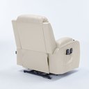 Ver imagem 7 de Poltrona do Papai Lift Sala de Estar Reclinável Retrátil Austin Manual Aquecimento Massagem Pu Bege