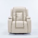 Ver mais imagens de Poltrona do Papai Lift Sala de Estar Reclinável Retrátil Austin Manual Aquecimento Massagem Pu Bege