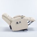Ver imagem 5 de Poltrona do Papai Lift Sala de Estar Reclinável Retrátil Austin Manual Aquecimento Massagem Pu Bege
