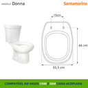 Ver imagem 6 de Tampa de Vaso Assento Donna para Bacia Casa Santamarina Branco 6LPF
