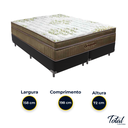 Ver imagem 3 de Cama Box Bipartido Queen Preto e Colchão Gold Ultragel Molas Ensacadas Ortobom