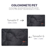 Colchão Cachorro Gato Pet Impermeável 65x45 Colchonete - Preto - 2
