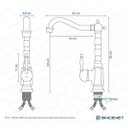 Ver imagem 3 de Torneira Alta para Banheiro Monocomando 30x23cm Retrô Douro Bela Metais