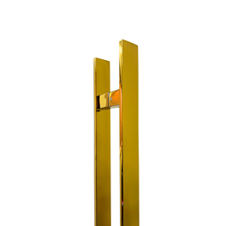 Puxador para Porta Barra Chata Dourado 60cm Forte/brilho/resistente Aço Inox - 2