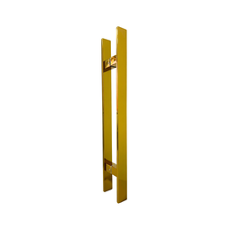 Puxador para Porta Barra Chata Dourado 60cm Forte/brilho/resistente Aço Inox - 1
