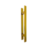 Puxador para Porta Barra Chata Dourado 60cm Forte/brilho/resistente Aço Inox - 1