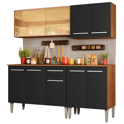 Cozinha Completa Emilly Drive Balcão e Armário Reflex Madesa