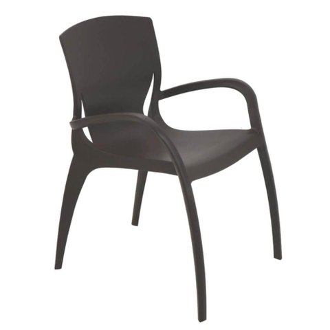 Cadeira Plástica com Braços 60x59cm Tramontina Summa Clarice