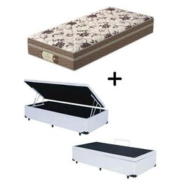 Cama Box C/ Baú Solteiro + Colchão Mola Ensacada Probel Style Pillow Euro Solteiro - 1