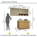 Ver imagem 3 de Lavanderia Modulada 3 Peças 6 Portas 2 Gaveta Simone Mendes com Rodapé Simone Mendes