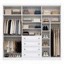 Ver imagem 6 de Guarda-Roupa Casal 6 Portas 4 Gavetas Portas em MDF Americano Branco Yescasa