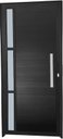 Ver imagem 1 de Porta de Aluminio Pivotante Lambril Visor Lateral com Puxador Linha Premium:2,10 X 0,80/direita/pret