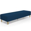 Ver imagem 1 de Puff Decorativo Sala de Estar Bali W01 Pés Palito 170x60cm Suede Azul Marinho - Lyam Decor