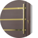 Ver imagem 4 de Porta Lambril c/Friso c/Puxador e. Super Marrom Corten Dourado 90 Brimak