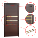 Ver imagem 3 de Porta Lambril c/Friso c/Puxador e. Super Marrom Corten Dourado 90 Brimak