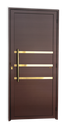Ver imagem 1 de Porta Lambril c/Friso c/Puxador e. Super Marrom Corten Dourado 90 Brimak