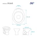 Ver imagem 3 de Assento Sanitário Araxa Marfim (bege Claro) para Vaso Santa Clara