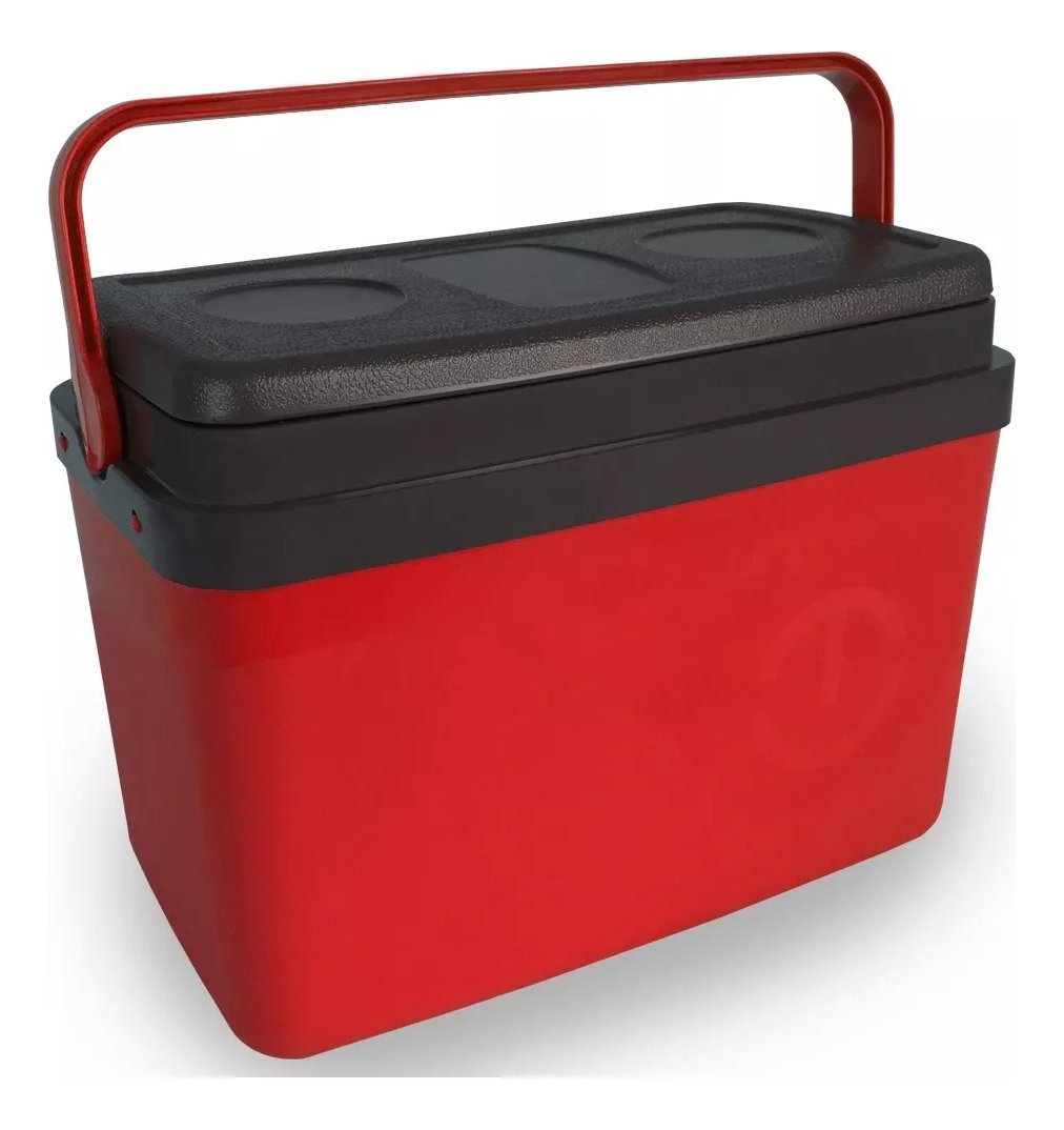 Caixa Térmica Cooler com Alça Resistente 30 Litros Vermelha