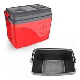 Caixa Térmica Cooler com Alça Resistente 30 Litros Vermelha - 2