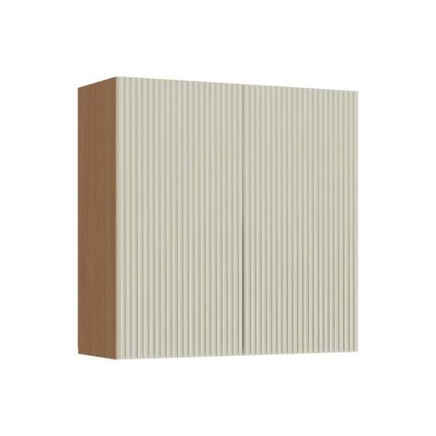 Armário Aéreo para Cozinha Simone Mendes com 2 Portas 80cm Carvalho Cinza - Nesher