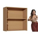 Ver imagem 6 de Armário Aéreo para Cozinha Simone Mendes com 2 Portas 80cm Carvalho Cinza - Nesher