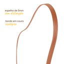 Ver mais imagens de Espelho Grande Moldura em Couro 3cm de Chão Corpo Inteiro 170x70cm - Mod. Curves Caramelo
