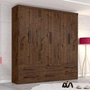 Ver imagem 1 de Guarda Roupa Casal Grande 6 Portas Jacarandá Maximus Plus Zanzini