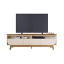 Ver imagem 2 de Rack Tv 75 Pol 200cm Bancada para Sala Elarin M20 - D'Rossi Cor Cinamomo e Off White
