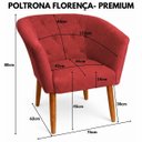Ver imagem 3 de Cadeira Moderna para Recepção Comercial Sala de Espera Tecido Veludo Confortavel Pés de Madeira