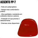 Ver imagem 4 de Assento para Estádio Banco Cadeira Concha Pp-7 Proteção Uv Vermelho