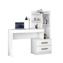 Ver imagem 2 de Escrivaninha com Estante Jazz Móveis 133cm Magno Branco