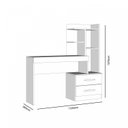 Ver imagem 3 de Escrivaninha com Estante Jazz Móveis 133cm Magno Branco