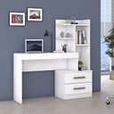 Ver imagem 1 de Escrivaninha com Estante Jazz Móveis 133cm Magno Branco