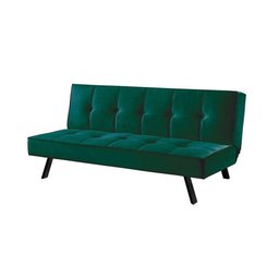 Sofa Cama Atlanta 2 Lugares 177cm Pe Talento Móveis Veludo Paris Verde - 4