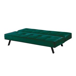 Sofa Cama Atlanta 2 Lugares 177cm Pe Talento Móveis Veludo Paris Verde - 5