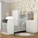 Ver imagem 1 de Quarto de Bebê com Berço-cômoda Laura Multimóveis Branco/cinza