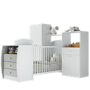 Ver imagem 2 de Quarto de Bebê com Berço-cômoda Laura Multimóveis Branco/cinza