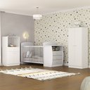 Ver mais imagens de Quarto de Bebê com Berço-cômoda Laura Multimóveis Branco/cinza